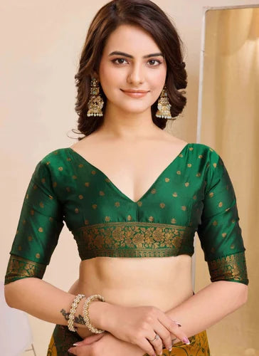 Sophisticated Kanjivaram Silk Elegant Saree With Jacquard Work In Mustard