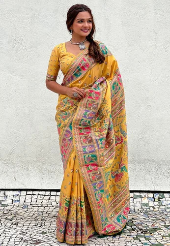 Pashmina Kashmiri Fancy Party Wear Saree